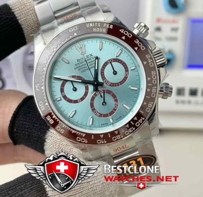 Clean vs VS vs QF vs UFO Ice Blue Daytona rolex daytona replica comparison showing best daytona super clone models