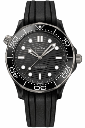 Omega Seamaster Ref. 210.92.44.20.01.001 Super Clone Watch – Black Dial Black Ceramic Case Fake Replica