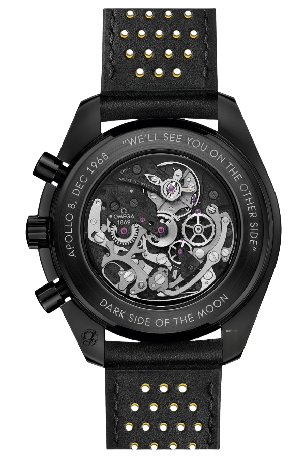 Omega Speedmaster Dark Side Ref. 311.92.44.30.01.001 Super Clone Watch – Black Dial Ceramic Case Leather Strap Fake Replica - 图片 2
