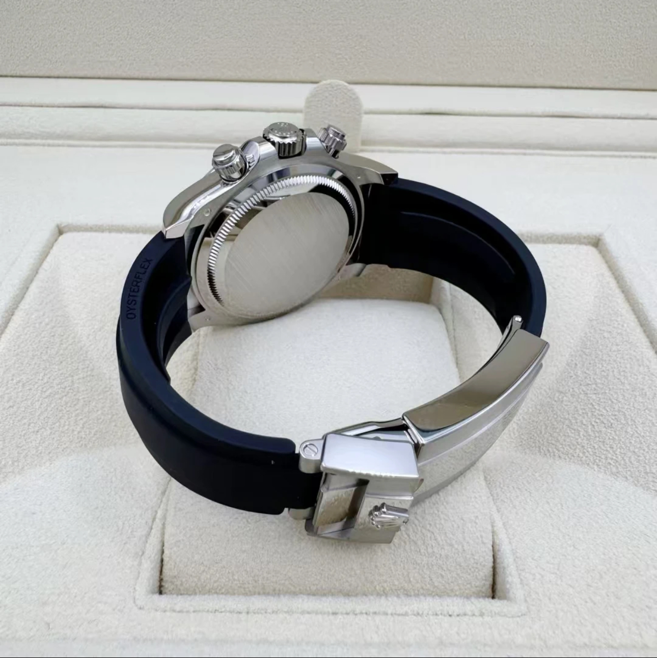 RolexCosmograph Daytona Oyster, 40 mm, white gold and diamonds Super Clone Swiss Watch Ref M126589RBR-0001 4131 Swiss Movement - Image 9