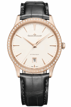 Jaeger-LeCoultre Master Ultra Thin Ref. 1232502 Super Clone Watch – Silver Dial Rose Gold Case Brown Leather Strap Fake Replica