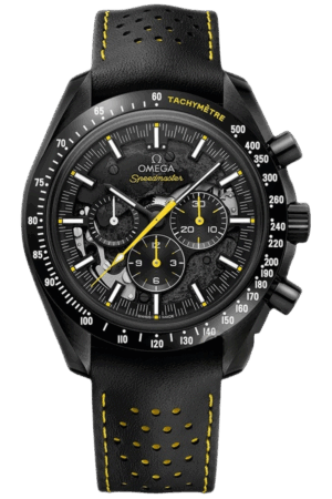 Omega Speedmaster Dark Side Ref. 311.92.44.30.01.001 Super Clone Watch – Black Dial Ceramic Case Leather Strap Fake Replica
