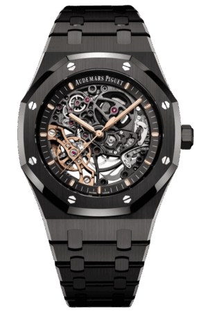 Audemars Piguet Royal Oak Ref. 15416CE.OO.1225CE.01 Super Clone – 41mm Black Ceramic Openworked Dial Swiss Replica