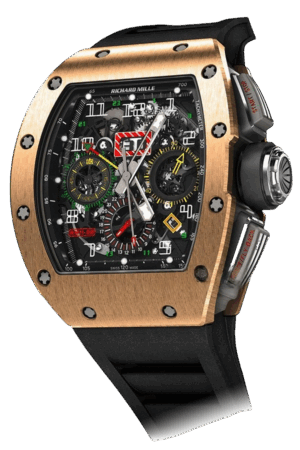 Richard Mille RM 011-02 RG Super Clone Watch – Rose Gold GMT Fake Chronograph Replica