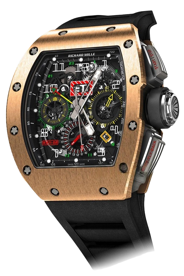 Richard Mille RM 011-02 RG Super Clone Watch – Rose Gold GMT Fake Chronograph Replica