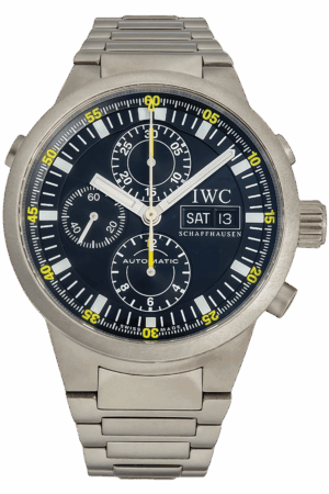IWC GST Chronograph Rattrapante Ref. IW371503 Super Clone Watch – Stainless Steel Black Dial Split-Seconds Chronograph Fake Replica
