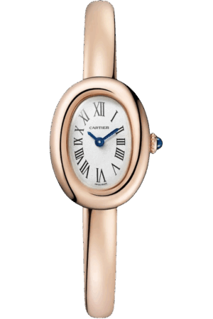 Cartier Baignoire WGBA0048 Super Clone Watch – Rose Gold Diamond Bezel Silver Roman Dial Swiss Fake Replica Quartz Movement
