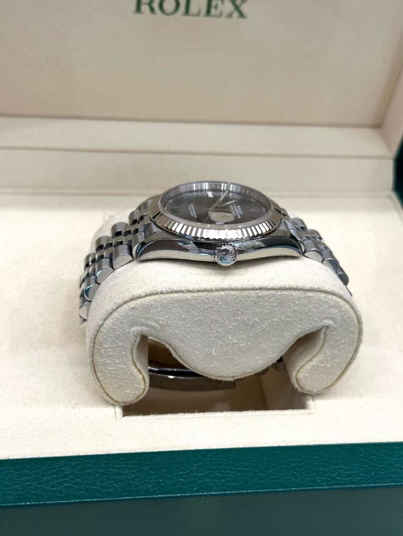 Rolex Datejust 36mm Super Clone Swiss Watch Stainless Steel Jubilee Bracelet Mint Green Dial Ref M126234-0045-3235 Swiss Movement - Image 4