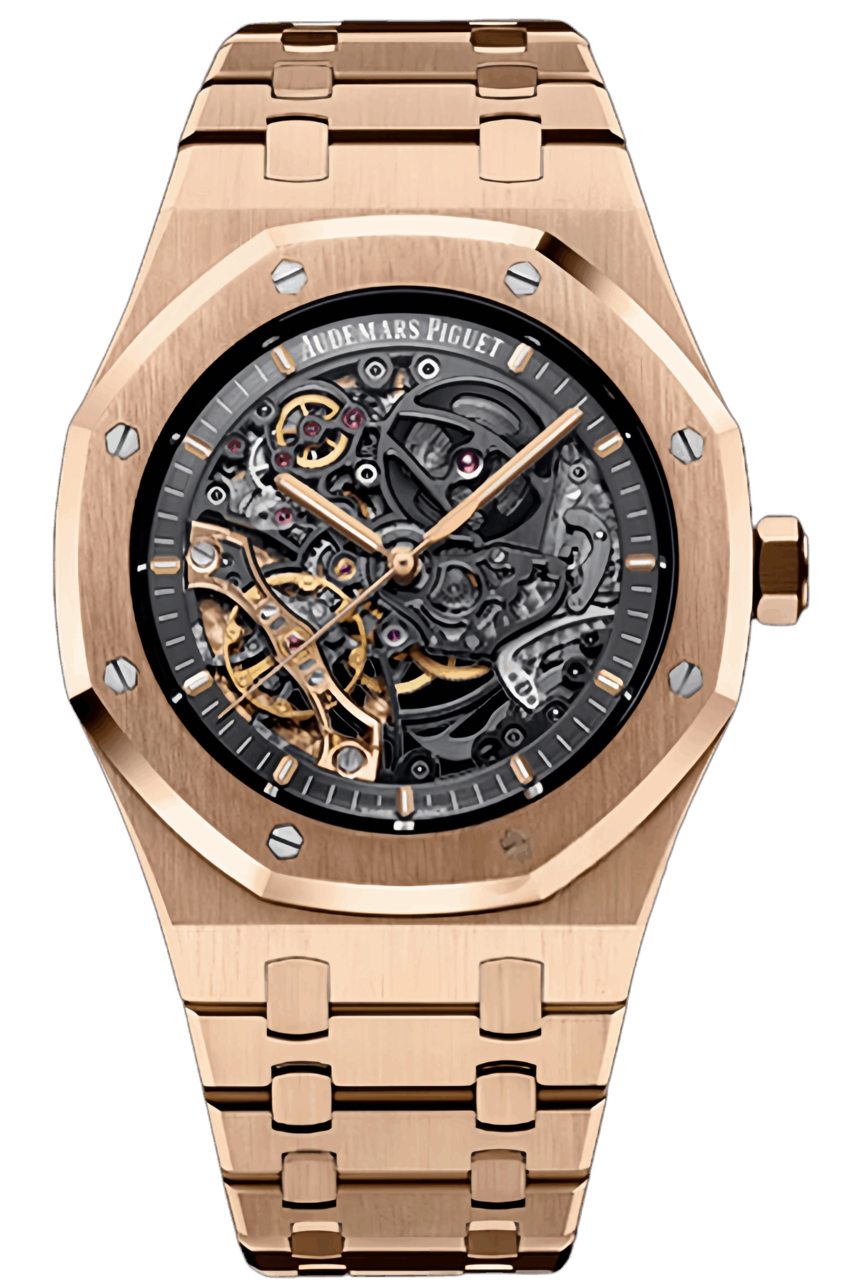 Audemars Piguet Royal Oak Ref. 15407OR.OO.1220OR.01 Super Clone Watch – 41mm Rose Gold Skeleton Dial Swiss Replica