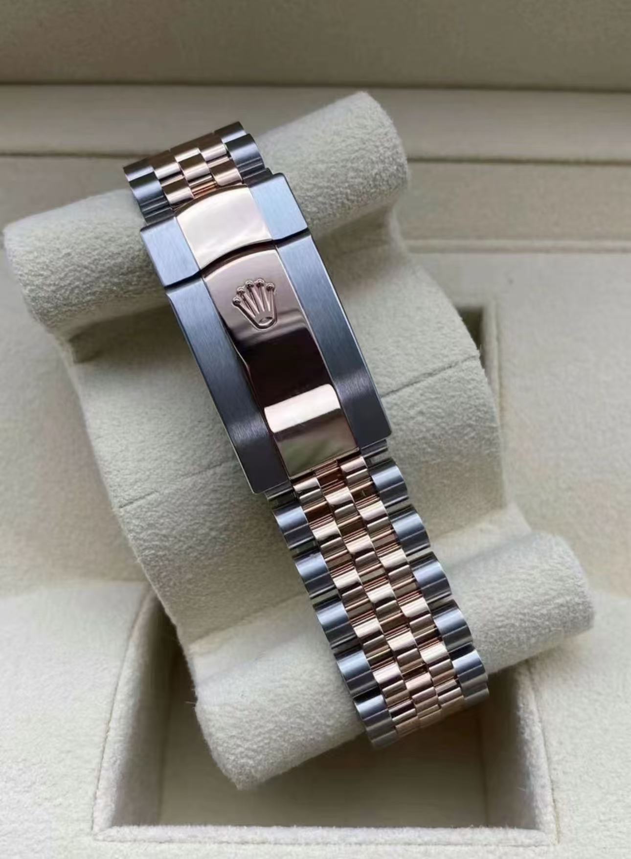 Rolex Datejust 36mm Super Clone Swiss Watch Everose Rolesor Jubilee Bracelet Slate Dial Ref M126231-0043-3235 Swiss Movement - Image 5