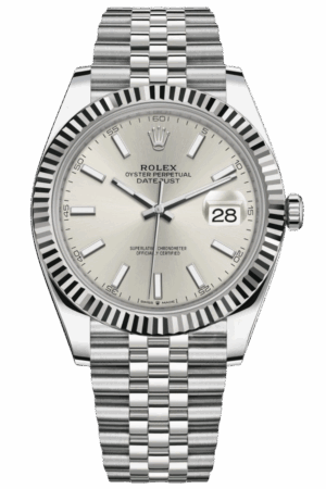 Rolex Datejust 41mm Super Clone Swiss Watch Two Tone Jubilee Bracelet Black Dial Ref M126334-3235 Swiss Movement