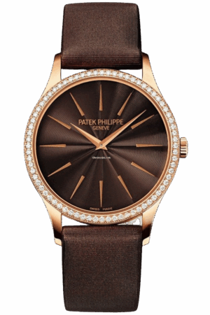 Patek Philippe Calatrava Ref. 4897R-001 Super Clone Watch – Rose Gold Diamond Bezel Fake Replica