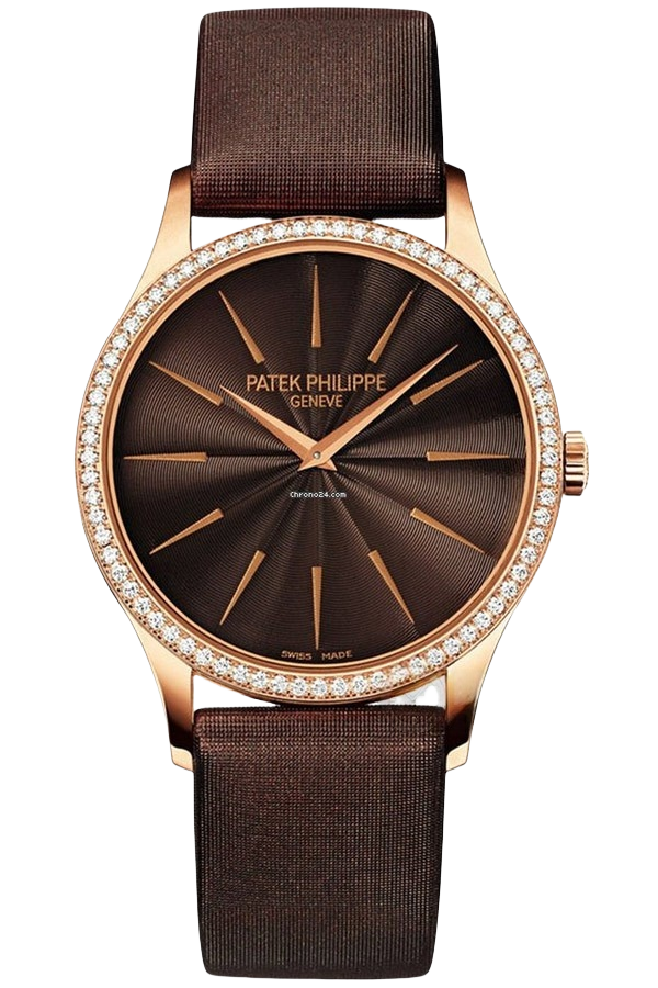 Patek Philippe Calatrava Ref. 4897R-001 Super Clone Watch – Rose Gold Diamond Bezel Fake Replica