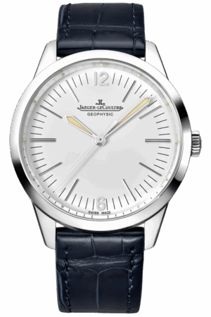 Jaeger-LeCoultre Geophysic 1958 Ref. 800652J Super Clone Watch – Platinum Case White Dial Black Leather Strap Replica