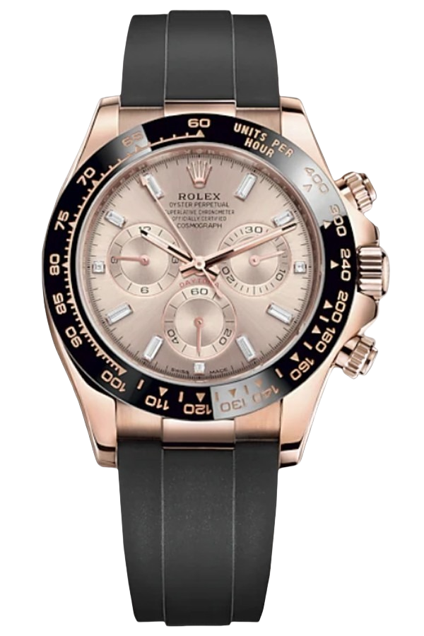 Rolex Cosmograph Daytona Super Clone Swiss Replica Watch Everose Gold Sundust Dial Ref M116515LN-0061 | 4130 Swiss Movement