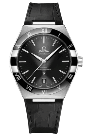 Omega Constellation Ref. 131.33.41.21.01.001 Super Clone Watch – Black Dial Leather Strap Fake Replica