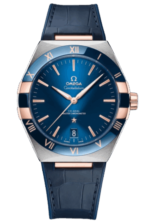 Omega Constellation Ref. 131.23.41.21.03.001 Super Clone Watch – Grey Dial Rose Gold Stainless Steel Bracelet Fake Replica