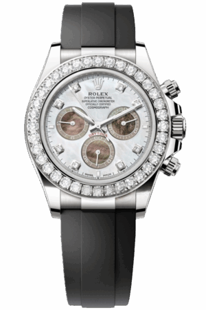 RolexCosmograph Daytona Oyster, 40 mm, white gold and diamonds  Super Clone Swiss Watch Ref M126589RBR-0001 4131 Swiss Movement