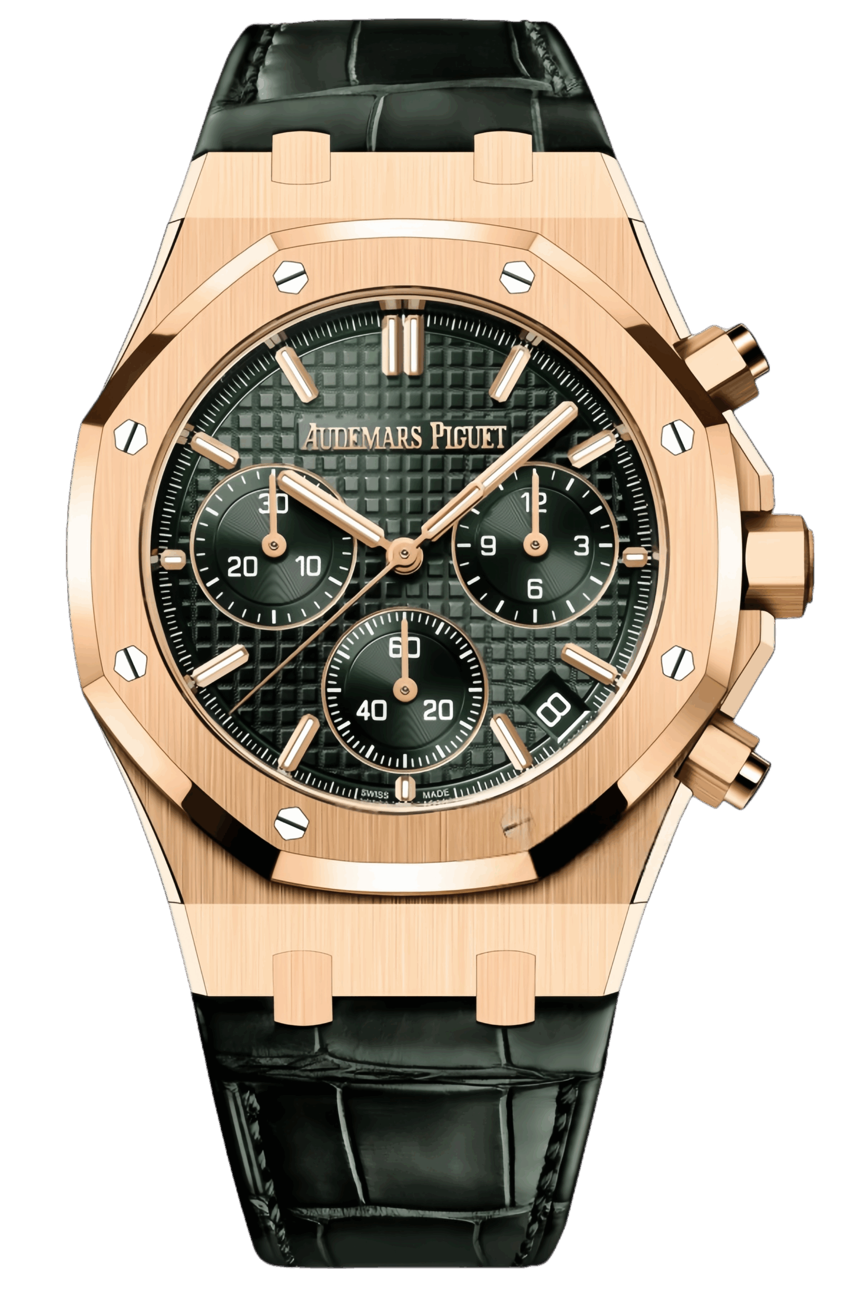 Audemars Piguet Royal Oak Chronograph Ref. 26240OR.OO.D404CR.02 Super Clone Watch – Rose Gold Black Dial Swiss Replica