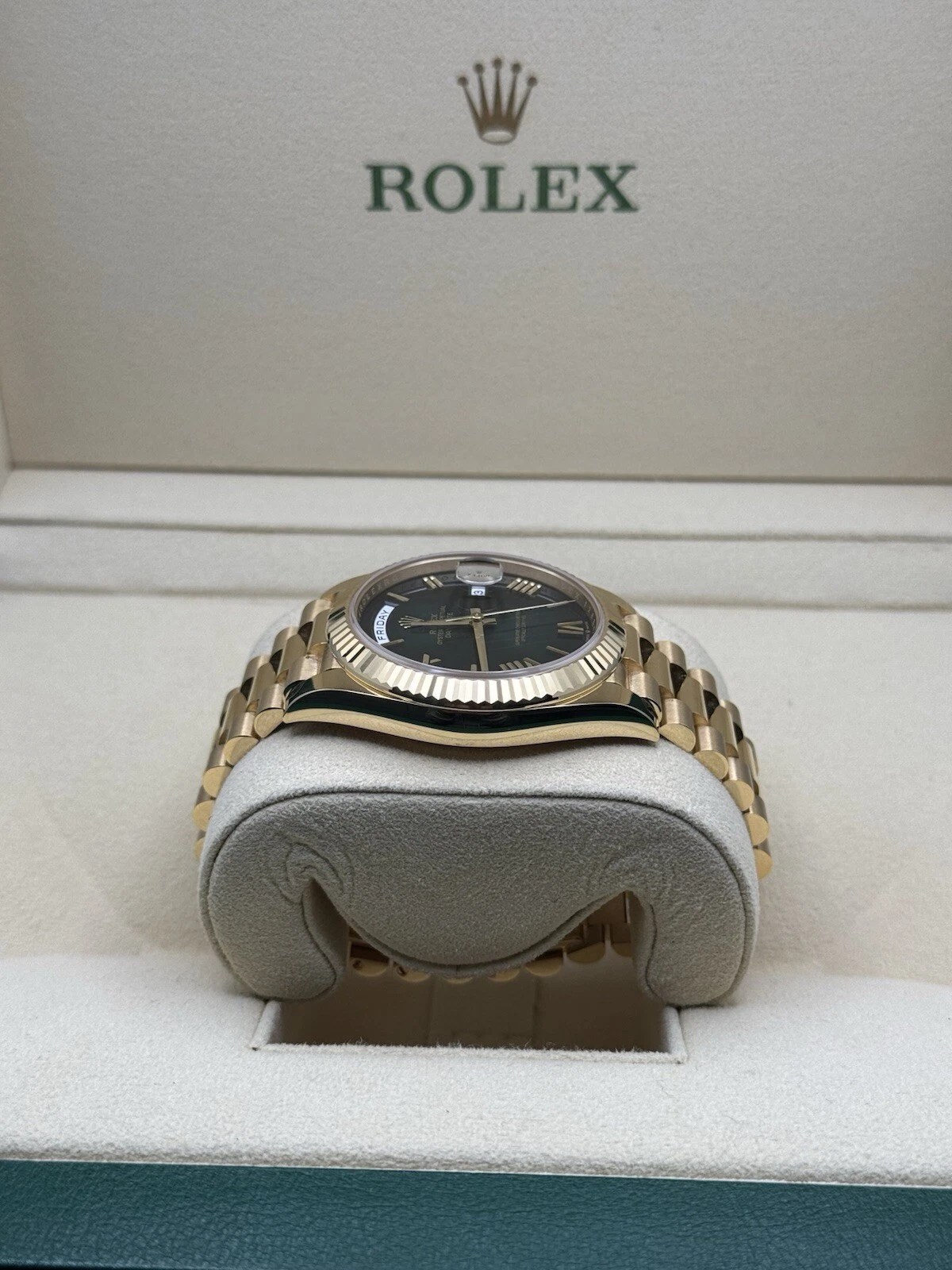 Rolex Day-Date Super Clone Swiss Replica Watch Ref M228238-0069 Olive Green Dial 3255 Swiss Movement - Image 7