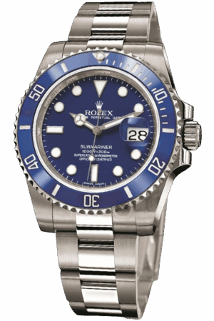 Rolex Submariner Blue Dial Super Clone Swiss Replica Watch “Smurf” Ref 116619LB-97209 White Gold Look Oyster Bracelet