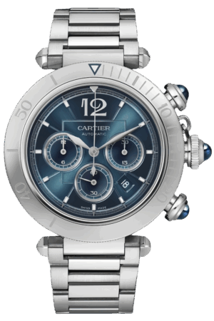 Cartier Pasha Ref. WSPA0039 Super Clone Watch – Blue Dial Stainless Steel Fake Replica
