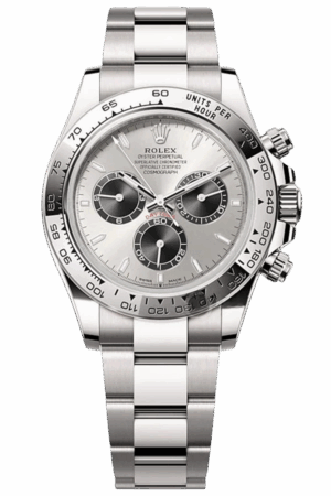 Rolex Daytona 40mm Super Clone Swiss Watch White Gold Oyster Bracelet Bright Black Dial Ref M126509-0003 4131 Swiss Movement