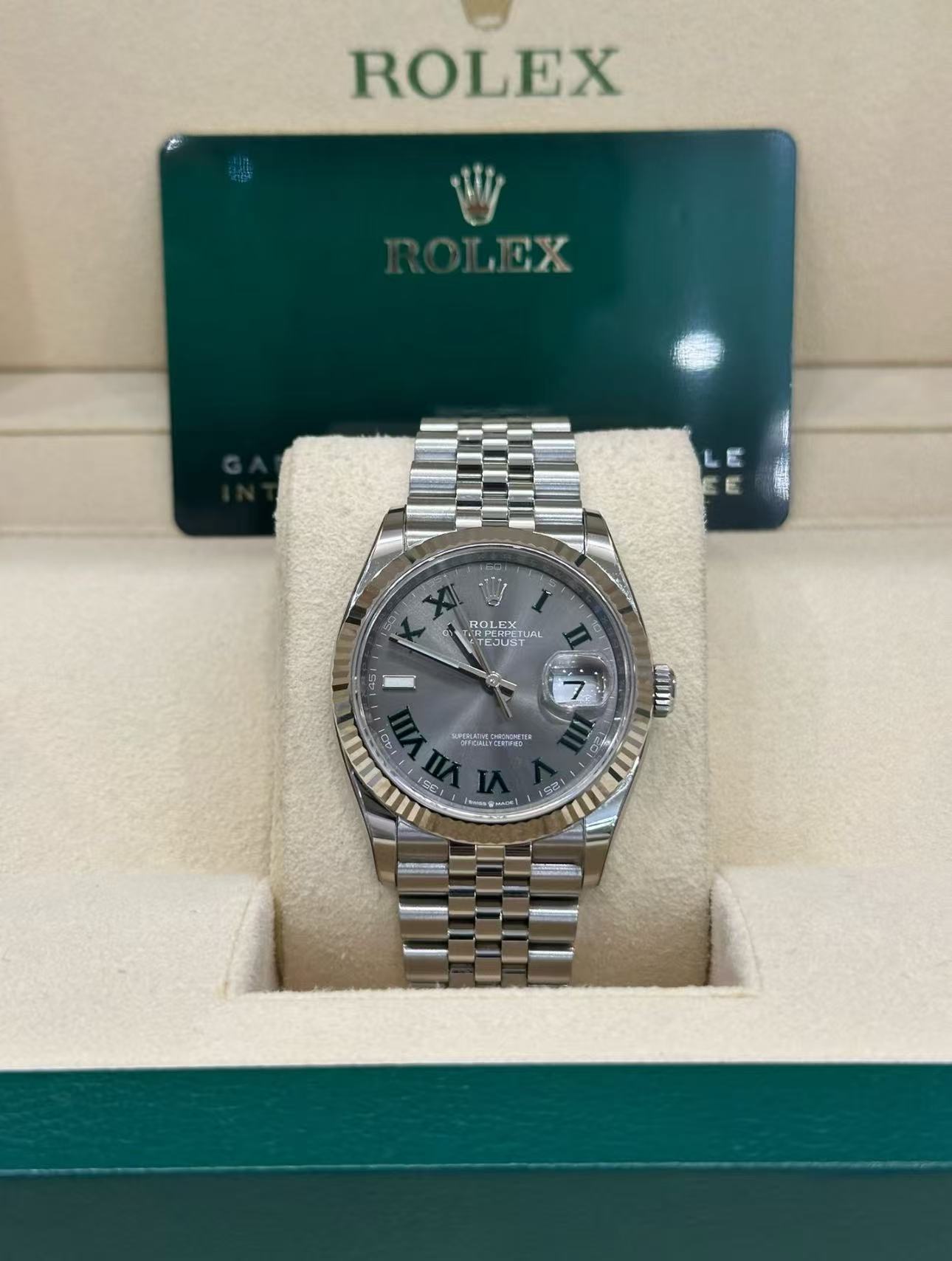 Rolex Datejust 36mm Super Clone Swiss Watch Stainless Steel Jubilee Bracelet Mint Green Dial Ref M126234-0045-3235 Swiss Movement - Image 3