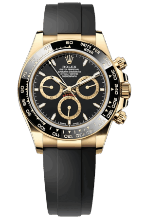 Rolex Daytona M126518LN-0008 Super Clone – Black Dial & Yellow Gold with Oysterflex
