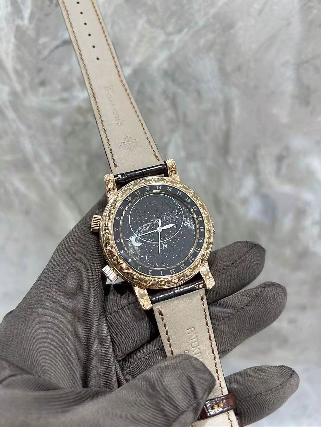 Patek Philippe Ref. 6002R-001 Super Clone Watch – Sky Moon Tourbillon Rose Gold Fake Replica - 图片 6