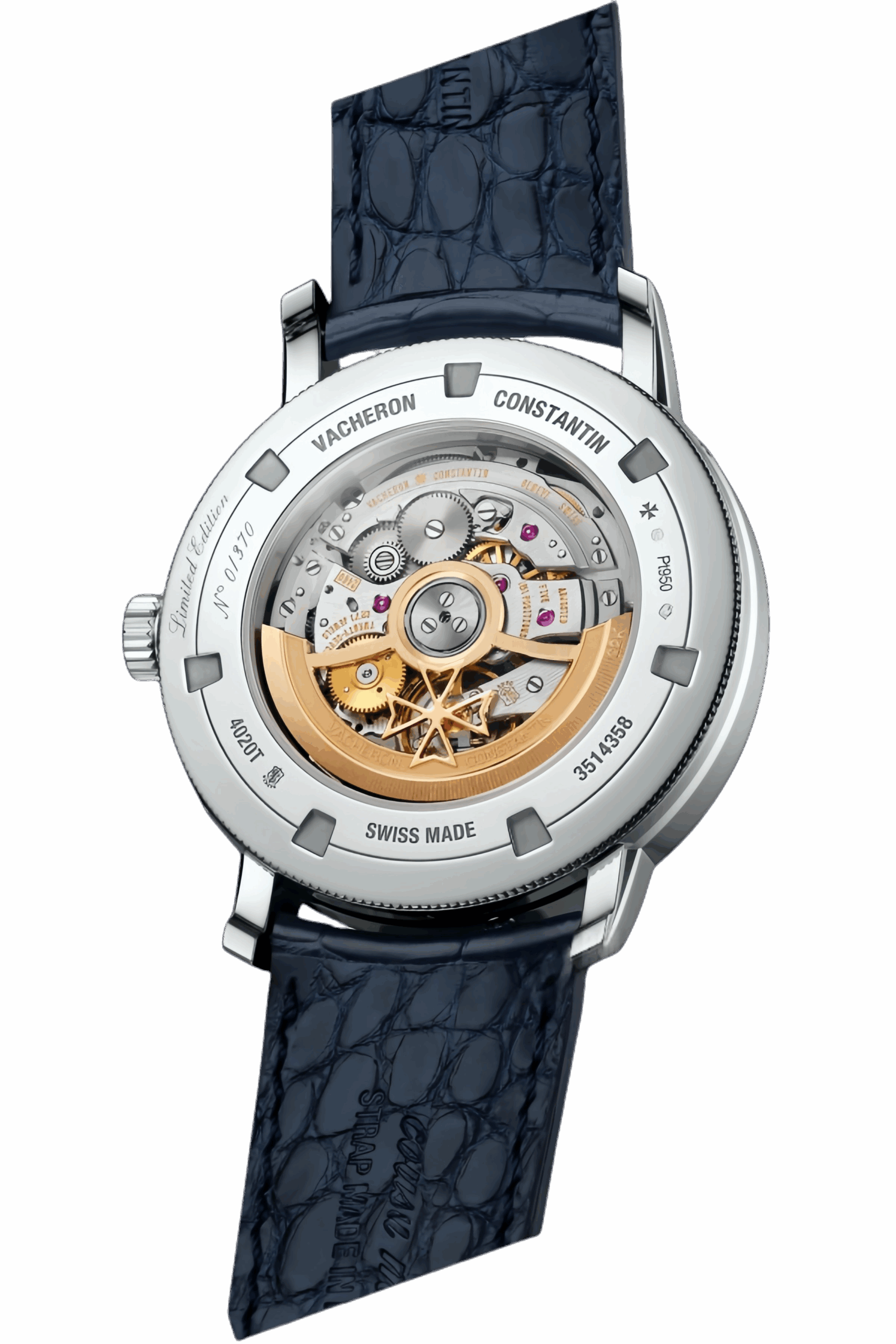 Vacheron Constantin Patrimony Moon Phase Retrograde Date Ref. 4020T/000P-H038 Super Clone Watch – Platinum Case Blue Dial Dress Replica - 图片 2