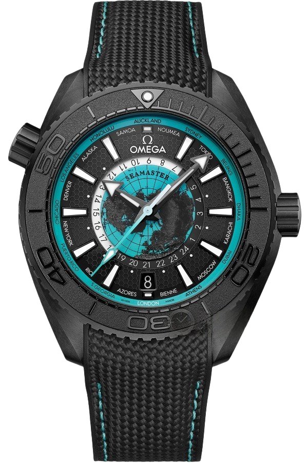 Omega Seamaster Planet Ocean Ref. 215.92.46.22.01.006 Super Clone Watch – Black Dial GMT Ceramic Bezel Replica