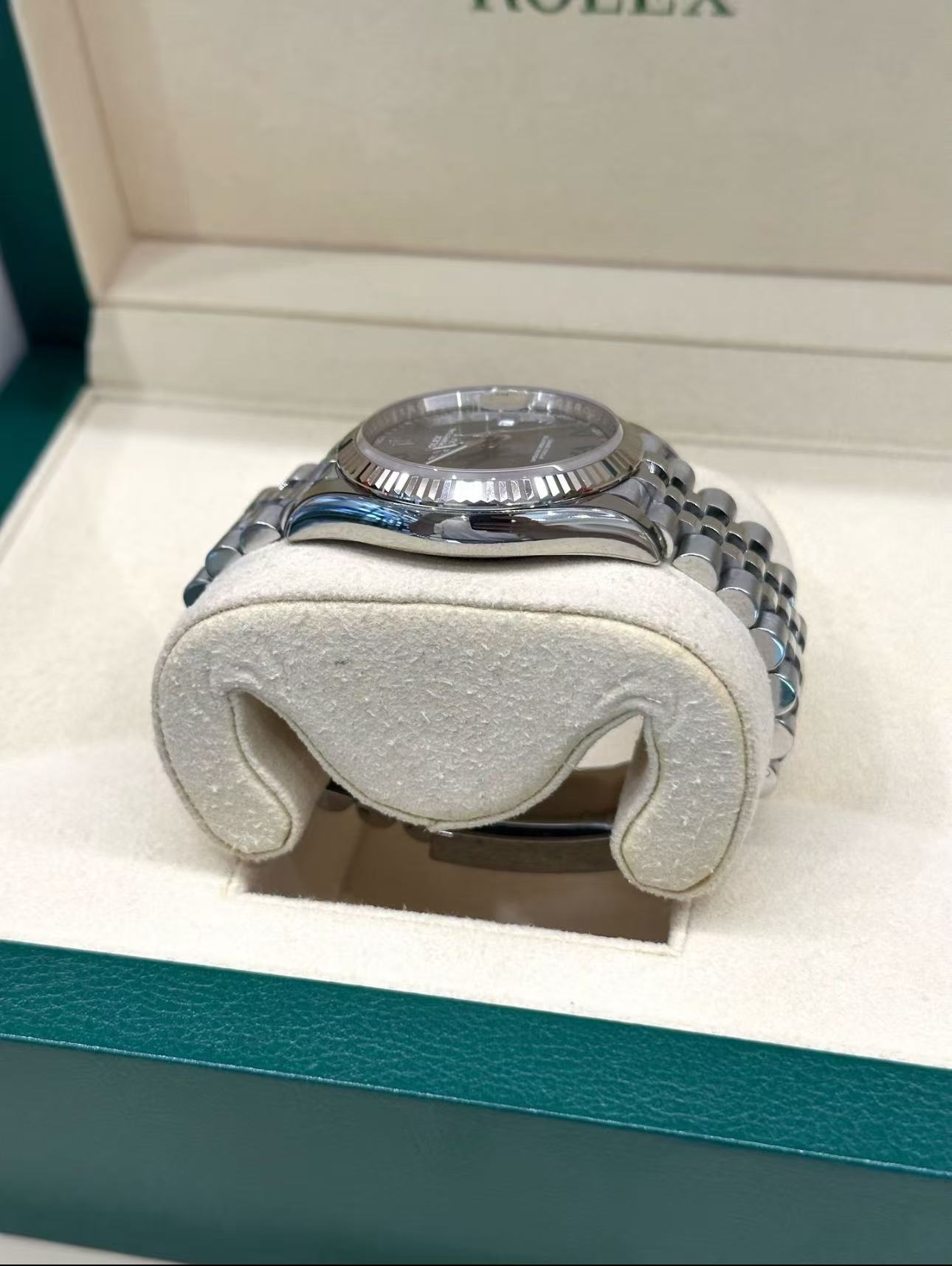 Rolex Datejust 36mm Super Clone Swiss Watch Stainless Steel Jubilee Bracelet Mint Green Dial Ref M126234-0045-3235 Swiss Movement - Image 5