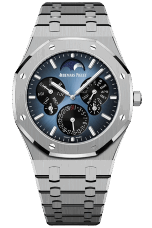 Audemars Piguet Royal Oak 26586TI.OO.1240TI.01 Super Clone Watch – 41mm Titanium Blue Dial Replica