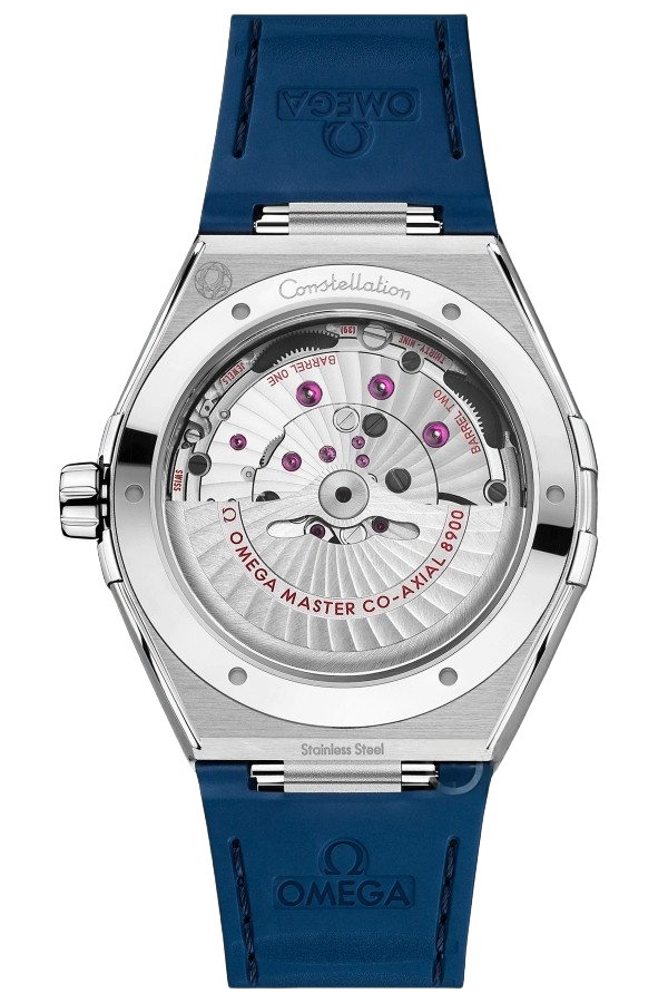 Omega Constellation Ref. 131.33.41.21.03.001 Super Clone Watch – Blue Dial Leather Strap Fake Replica - Image 2