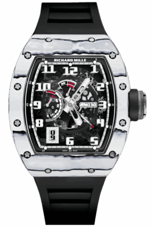 Richard Mille RM 030 White Carbon Fiber Super Clone Watch – Tonneau Skeleton Dial Replica