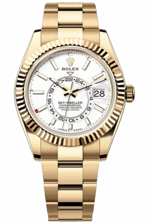 Rolex Sky-Dweller Champagne Dial Super Clone Swiss Replica Watch Oyster Bracelet Ref M336938-0003 Swiss 9002 Movement