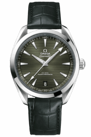 Omega Seamaster Ref. 220.13.41.21.10.001 Super Clone Watch – Grey Dial Leather Strap Fake Replica