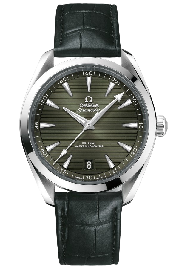 Omega Seamaster Ref. 220.13.41.21.10.001 Super Clone Watch – Grey Dial Leather Strap Fake Replica