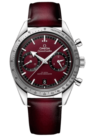 Omega Speedmaster Ref. 332.12.41.51.11.001 Super Clone Watch – Red Dial Leather Strap Fake Replica