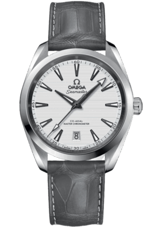 Omega Seamaster Ref. 220.13.38.20.02.001 Super Clone Watch – Silver Dial Leather Strap Fake Replica