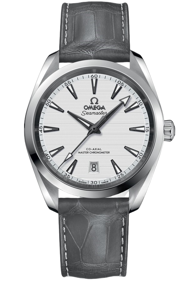 Omega Seamaster Ref. 220.13.38.20.02.001 Super Clone Watch – Silver Dial Leather Strap Fake Replica