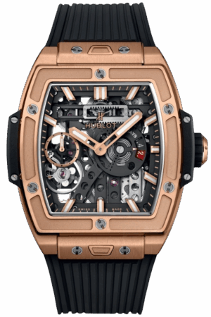 Hublot Spirit of Big Bang Ref. 614.OX.1180.RX Super Clone Watch – King Gold Skeleton Dial Black Rubber Strap Fake Replica