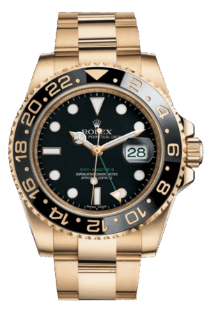 Rolex GMT-Master II Green Dial Super Clone Swiss Replica Watch Ref M116718LN-0001 18K Yellow Gold Oyster Bracelet