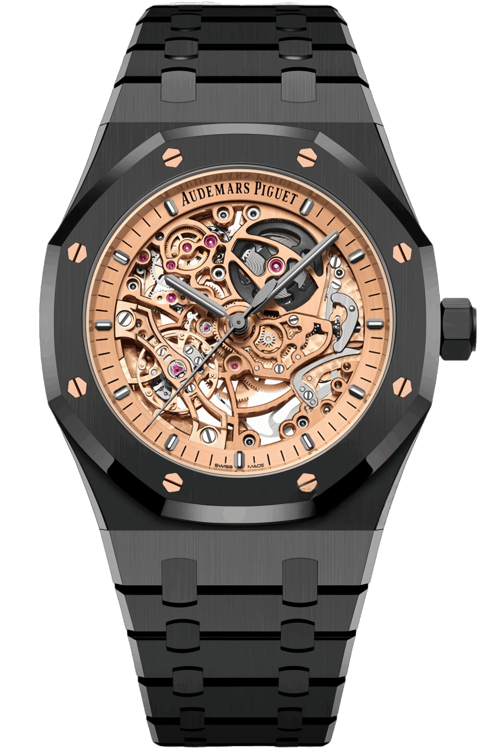 Audemars Piguet Royal Oak Ref. 15416CE.OO.1225CE.02 Super Clone Watch – 41mm Black Ceramic Case Skeleton Dial Swiss Replica