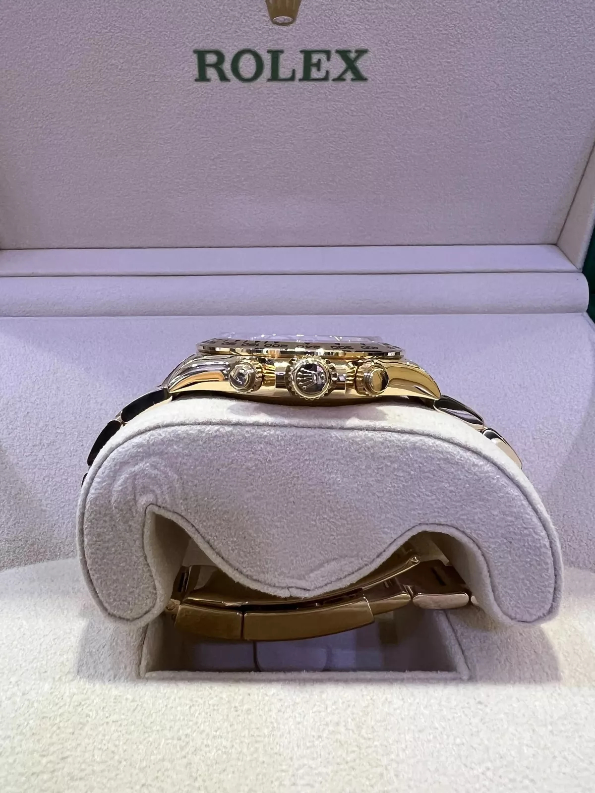 Rolex Daytona Green Dial SuperClone Swiss Replica Watch 18kGold Bracelet Ref 116508-4130 Swiss Movement - Image 8