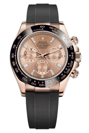 Rolex Cosmograph Daytona Super Clone Swiss Replica Watch 18k Everose Gold Oysterflex Strap Sundust Dial Ref M116515LN-0021
