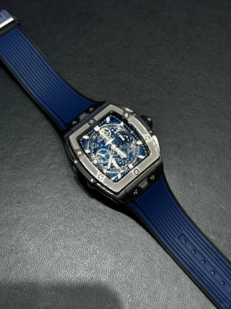 Hublot Spirit of Big Bang Ref. 641.NX.7170.LR Super Clone Watch – Titanium Skeleton Dial Rubber Strap Fake Replica - Image 3