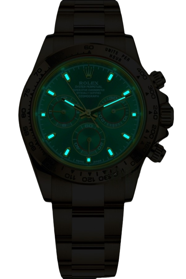 Rolex Daytona Green Dial SuperClone Swiss Replica Watch 18kGold Bracelet Ref 116508-4130 Swiss Movement - Image 2