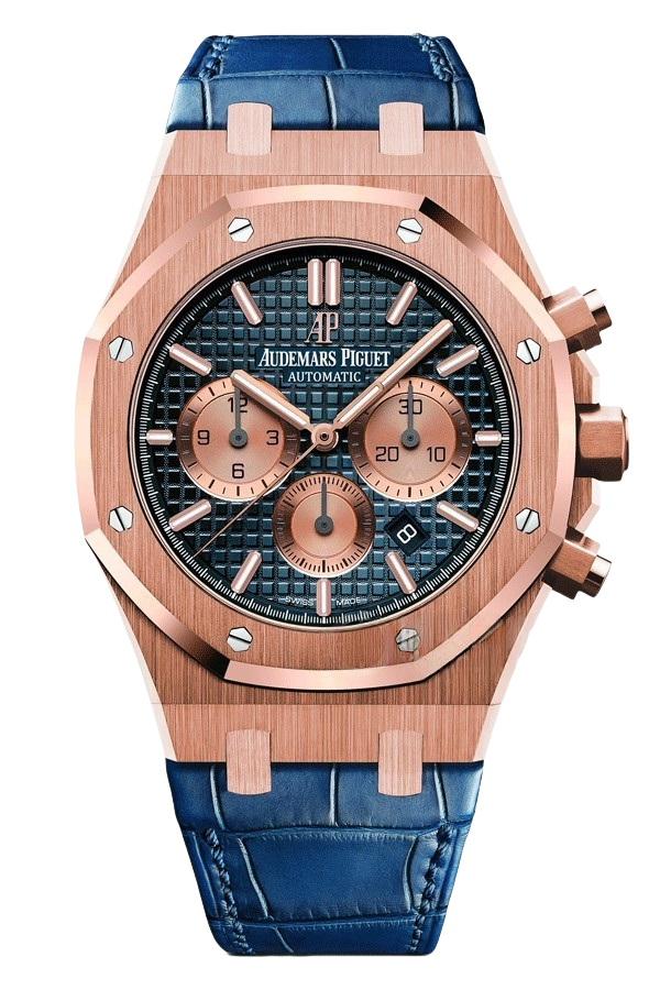 Audemars Piguet Royal Oak 26331OR.OO.D315CR.01 Super Clone Watch – 41mm Rose Gold Grey Dial Leather Strap Replica